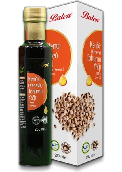Kendir Tohumu Yağı Soğuk Pres 250 ml x 2 Adet