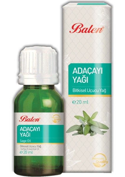 2 Adet Adaçayı Yağı(Acı Elma) Distilasyon 20+20 ml