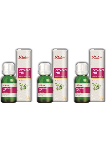 3 Adet Çay Ağacı Hint Defnesi Yağı Saf Katkısız 20ML