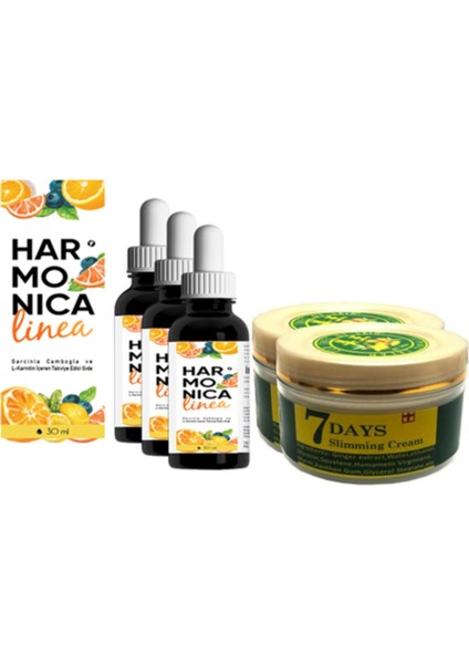 Linea 30ML Damla 3 Ad + 7days Slimming Cream Ginger Miracle 100ML Vücut Bakım Kremi 2 Ad