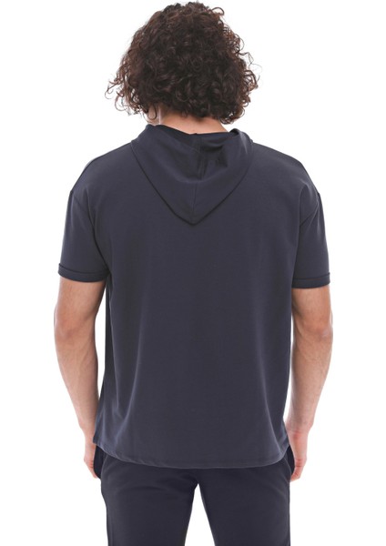 Kısa Kollu Sweatshirt Oculus Lacivert