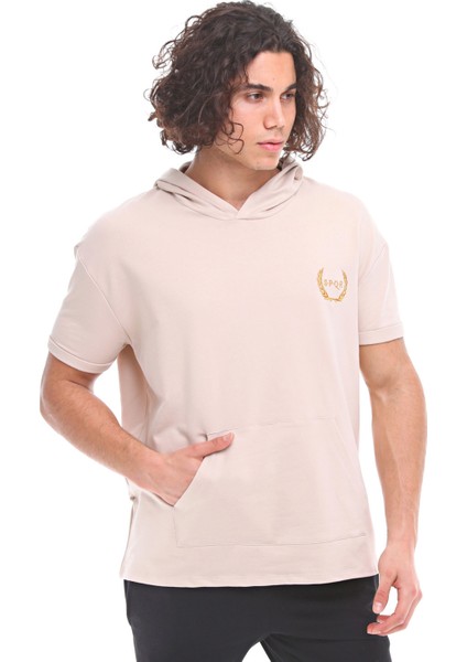 Spqr Kısa Kollu Sweatshirt Neptune Bej