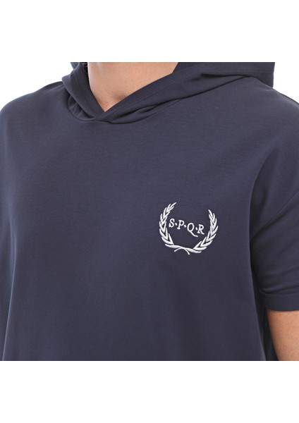 Spqr Kısa Kollu Sweatshirt Neptune Lacivert fırsatları