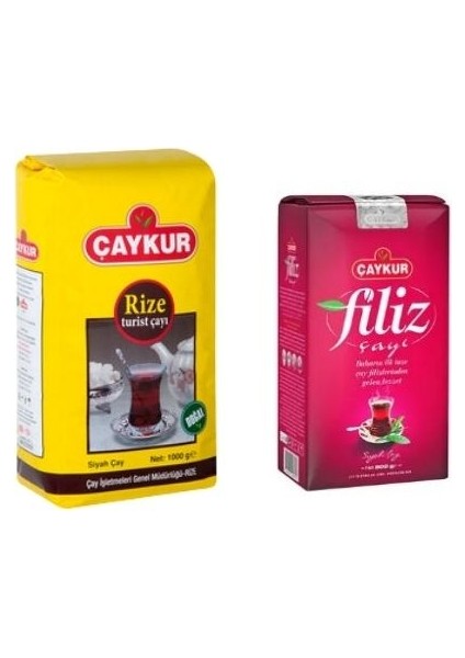 Rize Turist Çayı 1 kg + Çaykur Filiz Çayı 500 gr