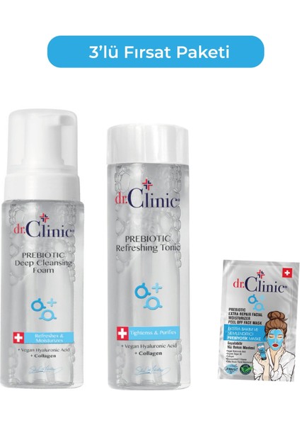 Prebiyotik Temizleme Köpüğü+Tonik+Maske