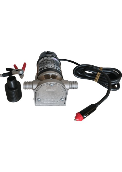 DÜZEY 12 VOLT 3/4''ÇAKMAKLIK GİRİŞLİ DIŞTAN ÇEKME MAZOT AKTARMA(SIVI TRANSFER) POMPASI (SU,SÜT,YAĞ)