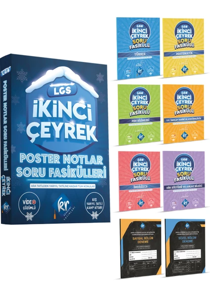 Kr Akademi Yayınları LGS Poster Notlar Soru Fasikülleri Ikinci Çeyrek