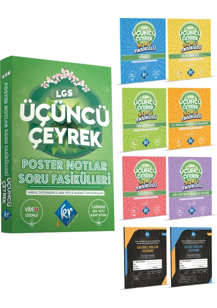 Kr Akademi Yayınları LGS Üçüncü Çeyrek Poster Notlar Soru Fasikülleri (3. Çeyrek)