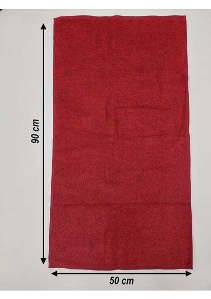 12'li Bordo Pamuklu Berber Havlusu Kuaför Havlusu - 50x90 cm - Su Çekici ve Dayanıklı modelleri