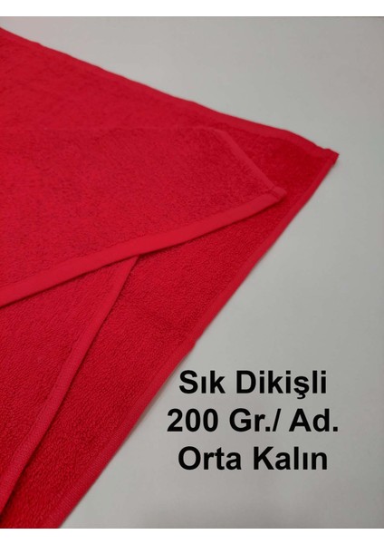 12'li Kırmızı Pamuklu Berber Havlusu Kuaför Havlusu - 50x90 cm - Su Çekici ve Dayanıklı fiyatları