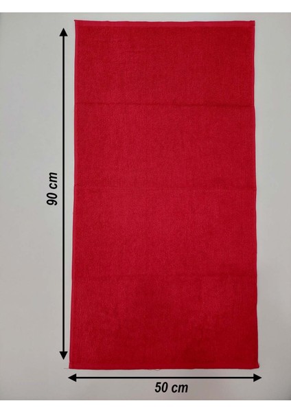 12'li Kırmızı Pamuklu Berber Havlusu Kuaför Havlusu - 50x90 cm - Su Çekici ve Dayanıklı modelleri
