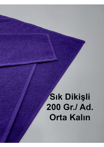 12'li Mor Pamuklu Berber Havlusu Kuaför Havlusu - 50x90 cm - Su Çekici ve Dayanıklı fiyatları