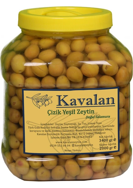 İyi Tarım Uyg. 2 Kg Ayvalık Çizik Yeşil Zeytin