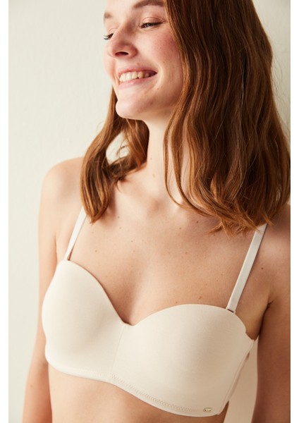 Ekru Toparlayıcı Straplez Sütyen fiyatları