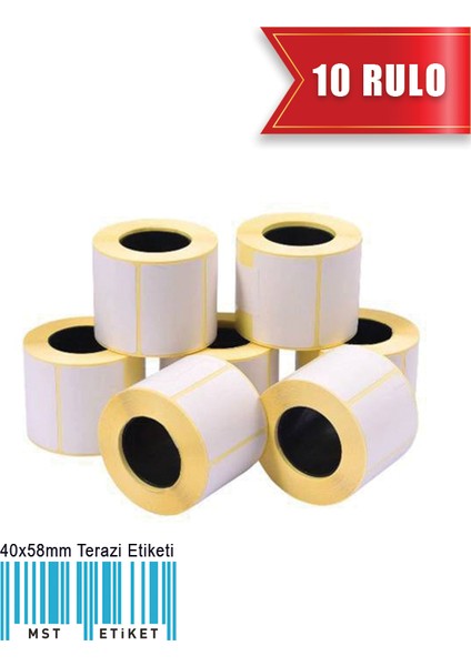 Terazi Etiketi 40 x 58 mm 500'lü Sarım 10 Rulo