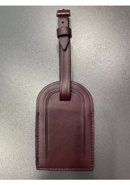 Hakiki Deri Bavul Etiketi Çanta Bagaj Etiketi Bordo Renk modelleri