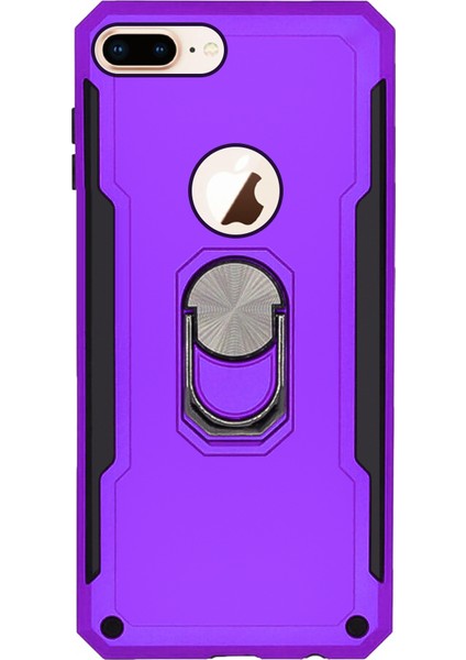 iPhone 7 Plus / 8 Plus Kılıf Panzer Ring Tam Koruma Arka Kapak