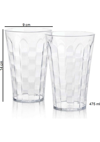 Pırlanta Bardak 2'Li Set 475 Ml Şeffaf