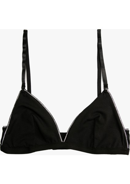 Dolgusuz Sütyen Kapsız Balensiz Sim Detaylı Pamuklu