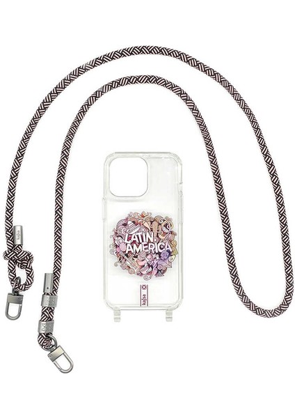 Apple iPhone 14 Kılıf Kajsa Missy And Match Şeffaf Desenli Ip Askılı Kapak