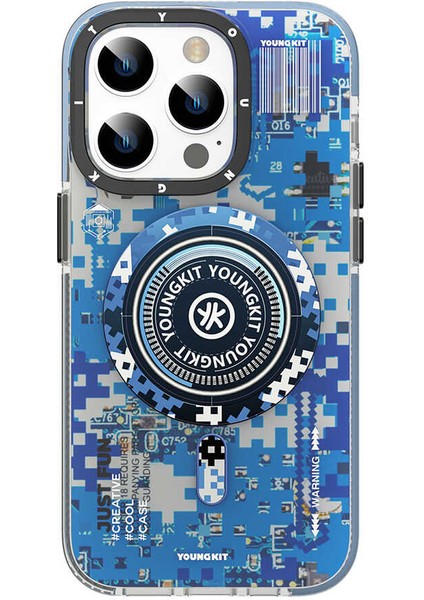 Apple iPhone 14 Pro Max Kılıf Magsafe Şarj Özellikli Youngkit Kamuflaj Serisi Kapak