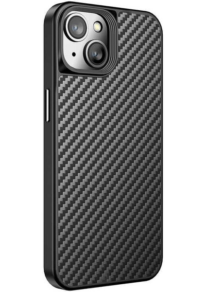 Apple iPhone 14 Plus Kılıf Aramid Karbon Fiber Magsafe Özellikli Wlons Radison Kapak