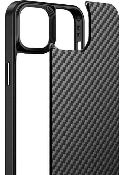 Apple iPhone 14 Plus Kılıf Aramid Karbon Fiber Magsafe Özellikli Wlons Radison Kapak