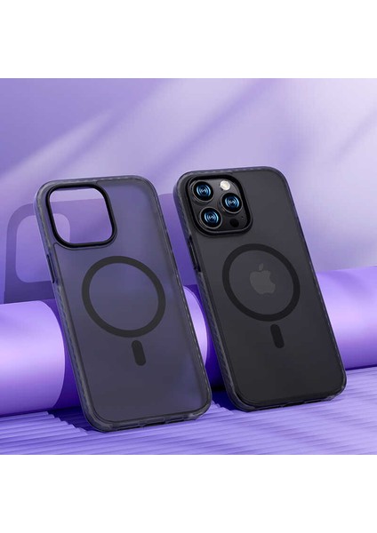 Apple iPhone 14 Pro Max Kılıf Kenarları Silikon Airbagli Mat Arka Yüzey Benks Icesand Kapak