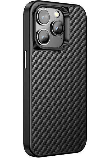 Apple iPhone 14 Pro Kılıf Aramid Karbon Fiber Magsafe Özellikli Wlons Radison Kapak