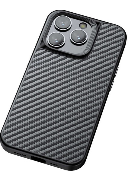 Apple iPhone 14 Pro Kılıf Aramid Karbon Fiber Magsafe Özellikli Wlons Radison Kapak
