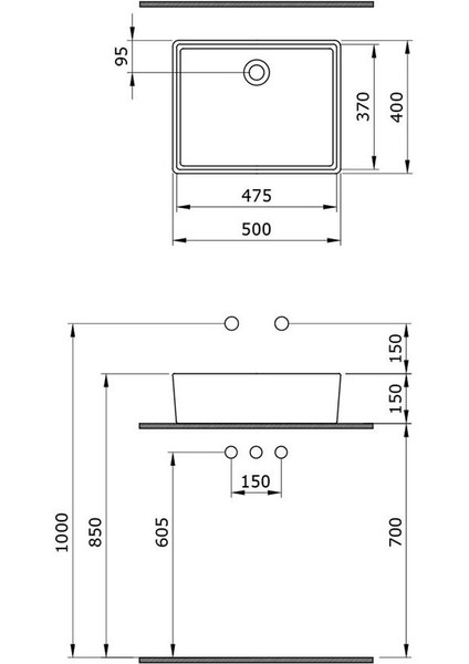 Bocchi Milano Çanak Lavabo 50 Cm Mat Somon 1215-032-0125