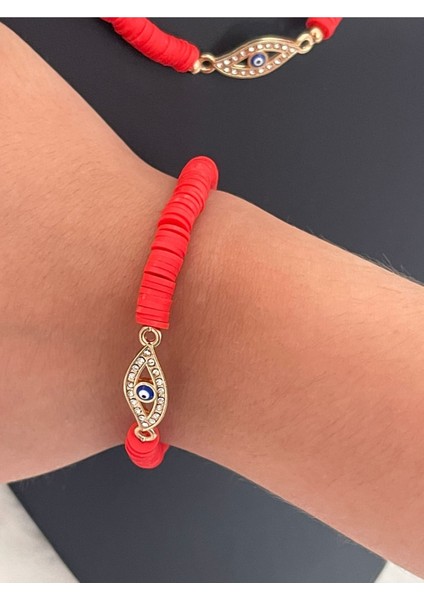 Fimo Boncuk Altın Kaplama Nazar Boncuklu Göz Kolye Bileklik Takım fiyatları