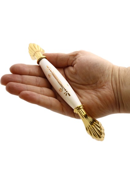 Elpedroso Lüks Porselen Mobilya Çekmece Dolap Kapak Kulpu Kulbu 128 mm Beyaz Gold fiyatları