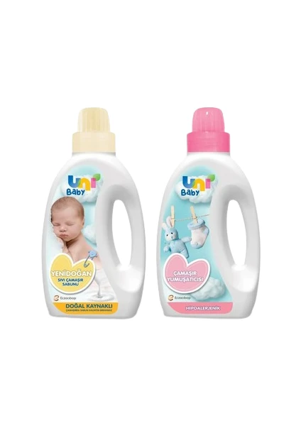 Uni Baby Yenidoğan Çamaşır Sabunu + Uni Baby Yumuşatıcı 1500 ml