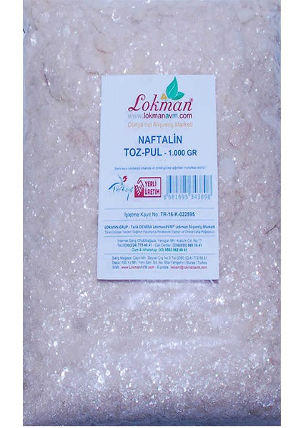 Naftalin Toz Pul 1000 gr Pkt