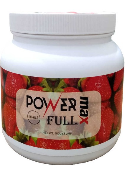 Power Max Full Keçiboynuzlu Çilekli Bitkisel Toz 500 gr