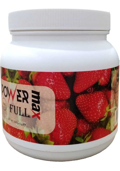 Power Max Full Keçiboynuzlu Çilekli Bitkisel Toz 500 gr