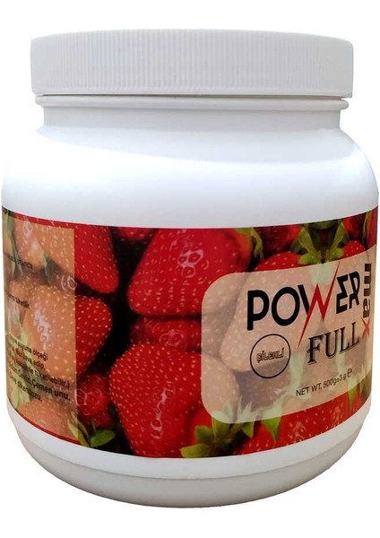 Power Max Full Keçiboynuzlu Çilekli Bitkisel Toz 500 gr