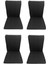 Sandalye Minderi Arkalıklı Lastikli Fermuarlı Süngerli-4 Adet(Siyah Kırçıllı)Yıkanabilir 2