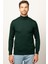 Slim Fit Dar Kesim Tam Boğazlı Yaka Düz Yün Erkek Kazak 2