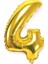Altın Rakam Folyo Balon Gold Yaş Balon 76 cm Sayı Balon Uçan Balon Helyum Balon 1