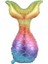 Gökkuşağı Rakam Denizkızı Kuyruk Istiridye Balon Set Balon Folyo Set Konsept Set Yaş Balon 4