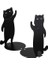 1 Çift Kedi Tasarım Bookend Demir Bookend Kitap Durdurucu Book Book Home Için Kitap Standı | 2