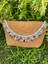 El Örgüsü Inci ve Boncuk Taşlı Askılı Tasarım Kağıt Ip Portfoy Clutch Çanta 27X21 2