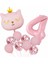 Pembe Kedi Balon Set Balon Folyo Set Konsept Doğum Günü Set Yaş Balon Set 1