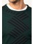 Slim Fit Dar Kesim Bisiklet Yaka Desenli Erkek Kazak 3