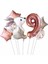 Tavşan Balon Set Yıldız Balon Folyo Set Konsept Doğum Günü Set Yaş Balon Set 1