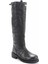 Black Leather Kadın Bot & Bootie HD0777163203 3
