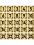 Metal Kapı Masa Dolap Numara Levhası 3,5x3,5 cm Altın Renk 25 Adet (1…25) 1