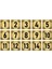 Metal Kapı Masa Dolap Numara Levhası 10X10CM Altın Renk 15 Adet (1…15) 1